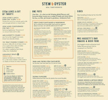 Stew Oyster Boston menu
