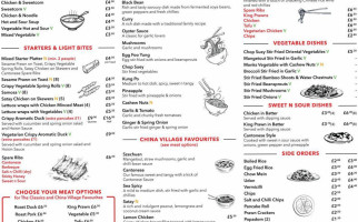 China Village Takeaway menu