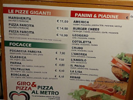 Taxi Pizza Da Cic menu