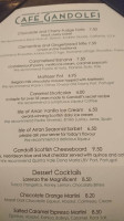 Cafe Gandolfi menu