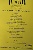 La Sesta Di Orizio Graziella menu