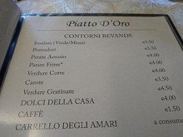 Piatto D'oro menu