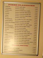 Pizzeria Trattoria La Lanterna menu