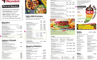 Stirling Beefeater menu