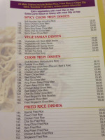 Flying Dragon Carry Out menu