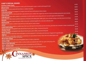 Cinnamon Spice menu