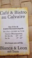Café Au Calvaire menu