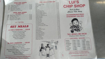 Lui Chip Shop menu