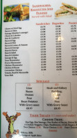 Hawkhurst Cafe menu