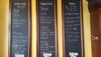 Soho English Pub menu