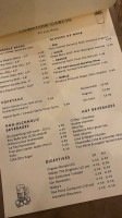 Comptoir Garcin menu