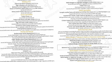 The Abbey -lounge Bar/restaurant menu