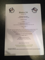 Bistro 34 menu