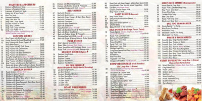 Happy Valley Chinese &take Away menu
