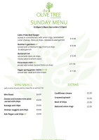 The Olive Tree menu