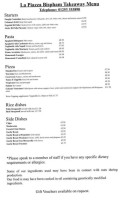 La Piazza Ii menu