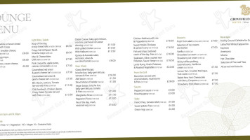 Grovefield House menu