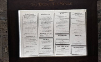 Bridge Tea Rooms menu