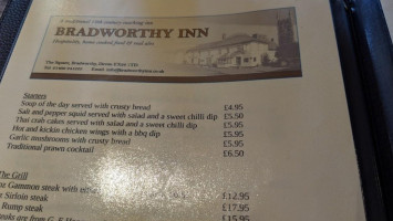 The Bradworthy Inn menu
