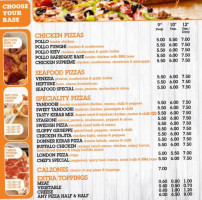 Pizza One menu