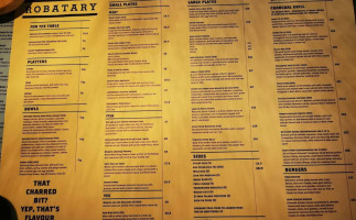 Robatary menu