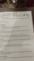 Tristans Bistro menu