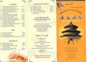 Les Fastes Du Palais menu