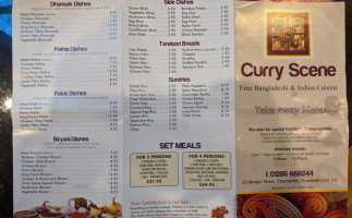 Curry Scene menu