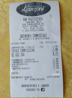 Pasticceria Lanzoni menu