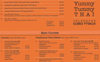 Yummy Tummy Thainese menu