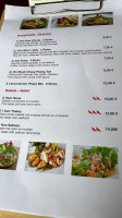 Phaya Thai menu