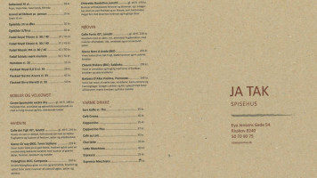 Jatak Spisehus menu