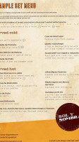 Sol Y Sombra Tapas menu