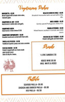 The Orange Tree Tapas menu