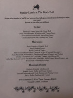 The Black Bull Donington menu