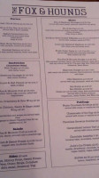 Fox And Hounds Donnington menu