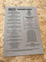The Bach menu