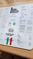 The Pizza Factory menu