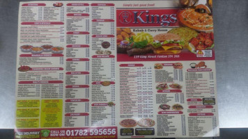 Kings Takeaway menu