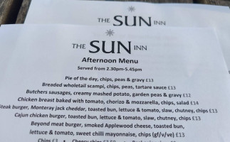 The Sun Inn menu