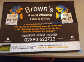 Browns Fish Chips food