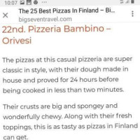 Pizzeria Bambino food