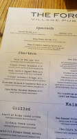 The Forge Inn menu