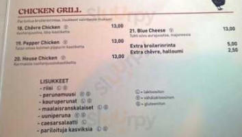 Impivaara Grill menu