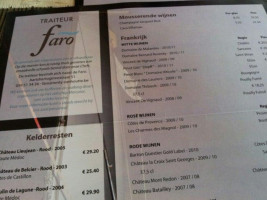 Faro menu