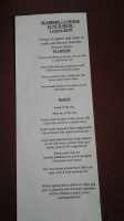 The Seabirds Inn menu