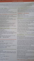 The Albion Taverna menu