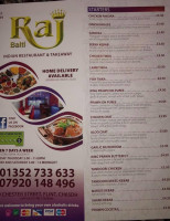 Raj Balti menu