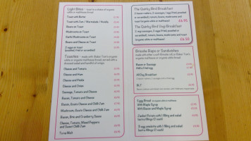 The Quirky Bird Cafe Pz menu