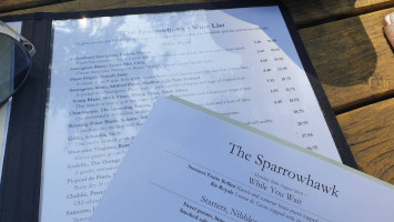 The Sparrowhawk menu